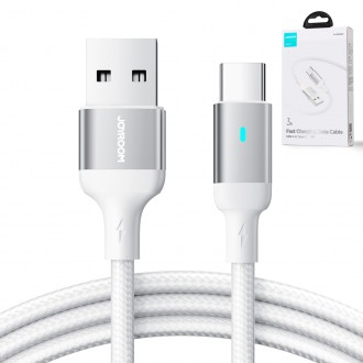 Joyroom USB kabel - USB C 3A pro rychlé nabíjení a přenos dat A10 Series 2 m bílý (S-UC027A10)