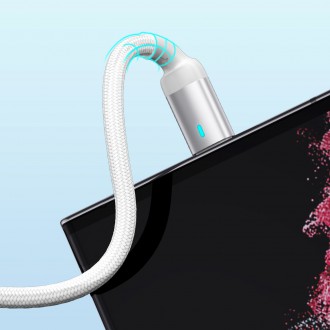 Joyroom USB kabel - USB C 3A pro rychlé nabíjení a přenos dat A10 Series 2 m bílý (S-UC027A10)