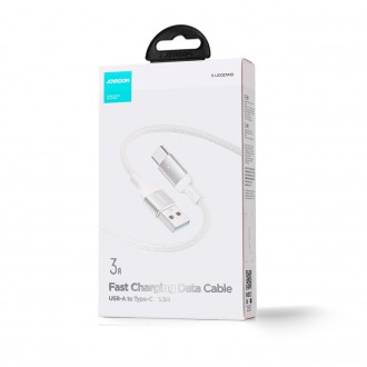 Joyroom USB kabel - USB C 3A pro rychlé nabíjení a přenos dat A10 Series 1,2 m bílý (S-UC027A10)