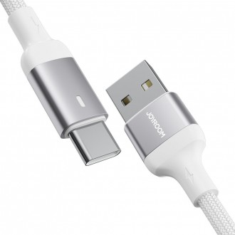 Joyroom USB kabel - USB C 3A pro rychlé nabíjení a přenos dat A10 Series 1,2 m bílý (S-UC027A10)
