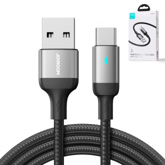 Joyroom USB kabel - USB C 3A pro rychlé nabíjení a přenos dat A10 Series 1,2 m černý (S-UC027A10)