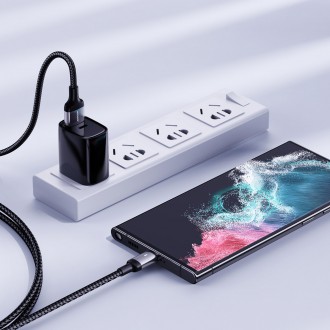 Joyroom USB kabel - USB C 3A pro rychlé nabíjení a přenos dat A10 Series 1,2 m černý (S-UC027A10)