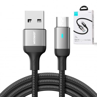 Joyroom USB kabel - micro USB 2.4A pro rychlé nabíjení a přenos dat 2 m černý (S-UM018A10)