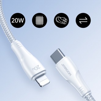 Joyroom USB C - Lightning 20W kabel řady Surpass pro rychlé nabíjení a přenos dat 1,2 m bílý (S-CL020A11)