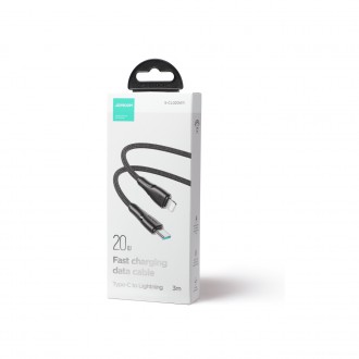 Joyroom USB C - Lightning 20W kabel řady Surpass pro rychlé nabíjení a přenos dat 3 m černý (S-CL020A11)