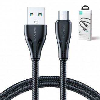 Joyroom USB kabel - micro USB 2.4A řady Surpass pro rychlé nabíjení a přenos dat 2 m černý (S-UM018A11)