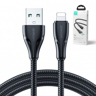 Joyroom kabel USB - Lightning 2.4A Surpass Series 3 m černý (S-UL012A11)