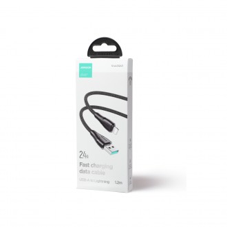 Joyroom kabel USB - Lightning 2,4A Surpass Series 1,2 m černý (S-UL012A11)
