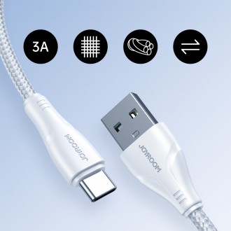 Joyroom USB kabel – USB C 3A řady Surpass pro rychlé nabíjení a přenos dat 1,2 m bílý (S-UC027A11)