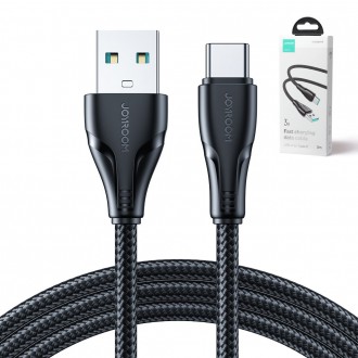 Joyroom USB - USB C 3A kabel Surpass Series pro rychlé nabíjení a přenos dat 3 m černý (S-UC027A11)