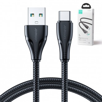 Joyroom USB - USB C 3A kabel Surpass Series pro rychlé nabíjení a přenos dat 2 m černý (S-UC027A11)