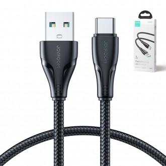 Joyroom USB - USB C 3A kabel Surpass Series pro rychlé nabíjení a přenos dat 1,2 m černý (S-UC027A11)
