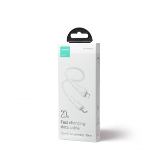 Joyroom USB C - Lightning 20W kabel řady Surpass pro rychlé nabíjení a přenos dat 0,25 m bílý (S-CL020A11)