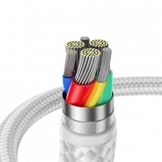 Joyroom USB kabel – USB C 3A řady Surpass pro rychlé nabíjení a přenos dat 0,25 m bílý (S-UC027A11)