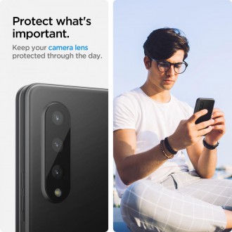 TEPLOVANÉ SKLO Spigen OPTIK.TR OBJEKTIV FOTOAPARÁTU GALAXY Z Fold ČERNÝ