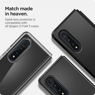 TEPLOVANÉ SKLO Spigen OPTIK.TR OBJEKTIV FOTOAPARÁTU GALAXY Z Fold ČERNÝ