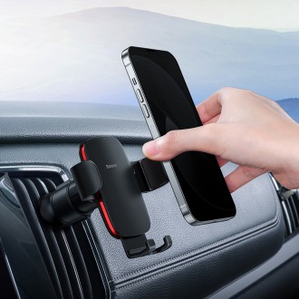 Baseus Metal Age II gravitační držák telefonu do auta pro mřížku ventilace černý (SUJS000001)