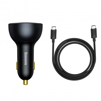 Baseus rychlá nabíječka do auta USB / USB Typ C 160W PPS Quick Charge 5 PD šedá (TZCCZM-0G)