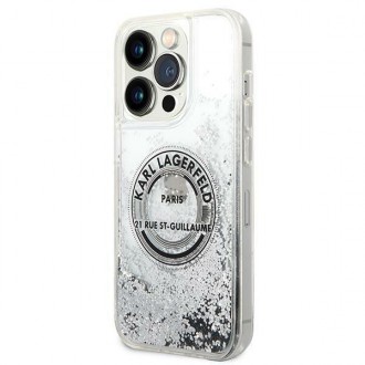 Karl Lagerfeld KLHCP14LLCRSGRS iPhone 14 Pro 6.1 "silver / silver hardcase Liquid Glitter RSG