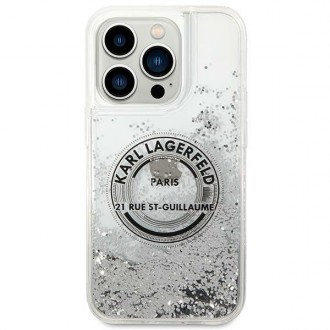 Karl Lagerfeld KLHCP14LLCRSGRS iPhone 14 Pro 6.1 "silver / silver hardcase Liquid Glitter RSG