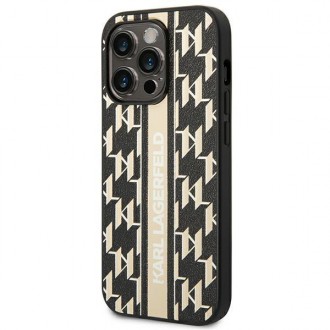 Karl Lagerfeld KLHCP14LPGKLSKW iPhone 14 Pro 6.1 &quot;hardcase brown / brown Monogram Stripe
