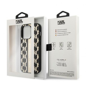 Karl Lagerfeld KLHCP14LPGKLSKW iPhone 14 Pro 6.1 &quot;hardcase brown / brown Monogram Stripe