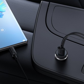 Baseus bezdrátová nabíječka do auta s držákem MagSafe 15W pro ventilaci + USB-A 25W černá (CW01)
