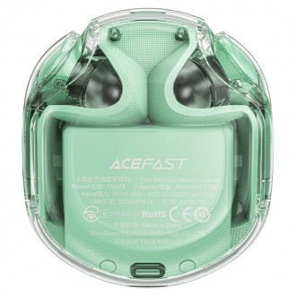 Bezdrátová Bluetooth sluchátka Acefast T8 TWS mátová