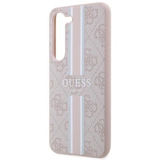 Guess GUHCS23MP4RPSP S23+ S916 růžové/růžové pevné pouzdro 4G Printed Stripe