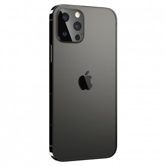 TEPLOVANÉ SKLO Spigen OPTIK.TR OBJEKT K FOTOAPARÁTU IPHONE 12 PRO ČERNÝ