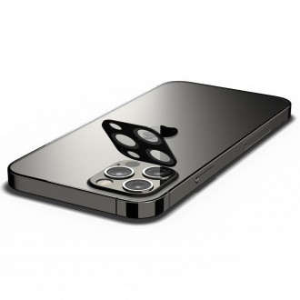 TEPLOVANÉ SKLO Spigen OPTIK.TR OBJEKT K FOTOAPARÁTU IPHONE 12 PRO ČERNÝ