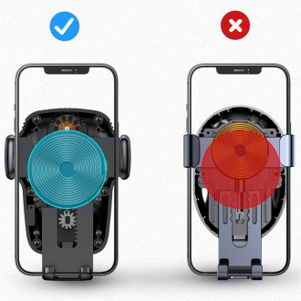 Joyroom Qi Wireless Charger Automatic Electric Car Holder for Cockpit Dashboard Black (JR-ZS248)