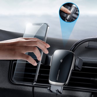 Joyroom Qi Wireless Charger Automatic Electric Car Holder for Cockpit Dashboard Black (JR-ZS248)