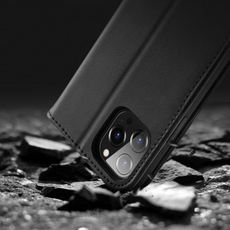 Dux Ducis Hivo Genuine Leather Bookcase type case for iPhone 13 mini red