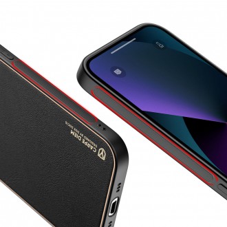 Elegantní pouzdro Dux Ducis Yolo z ekologické kůže iPhone 13 černé