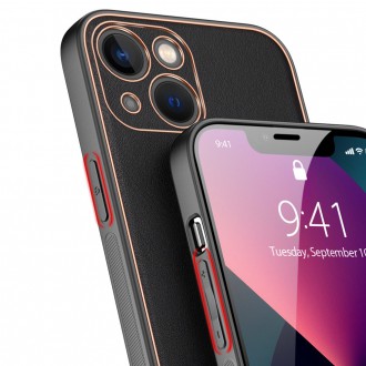 Elegantní pouzdro Dux Ducis Yolo z ekologické kůže iPhone 13 černé