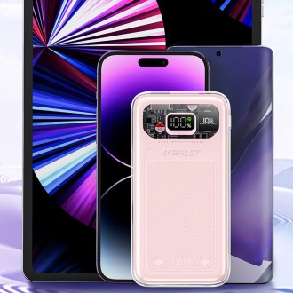 Powerbanka Acefast 10000mAh Sparkling Series rychlé nabíjení 30W růžová (M1)