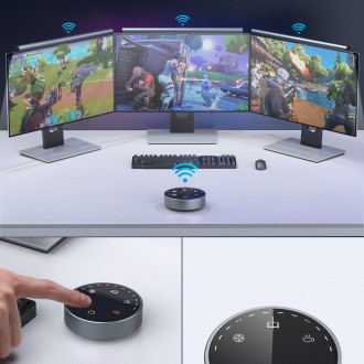 Elesense kancelářská bezdrátově ovládaná LED lampa osvětlení pro monitor 2 ks černá (E1129)