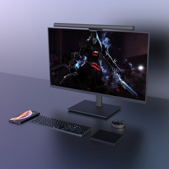 Elesense kancelářská bezdrátově ovládaná LED lampa osvětlení pro monitor 2 ks černá (E1129)