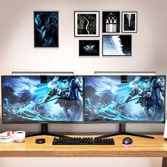 Elesense kancelářská bezdrátově ovládaná LED lampa osvětlení pro monitor 2 ks černá (E1129)