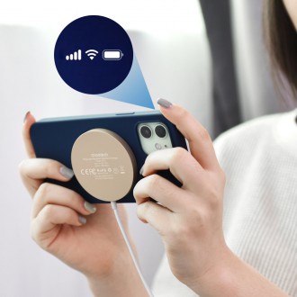 Choetech magnetická bezdrátová nabíječka 15W MagSafe pro iPhone 12/13/14 zlatá (T518-F-GO)