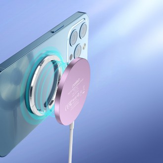 Choetech magnetická bezdrátová nabíječka 15W MagSafe pro iPhone 12/13/14 růžová (T518-F-PK)