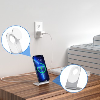 Choetech 3v1 indukční nabíjecí stanice iPhone 12/13/14, AirPods Pro, Apple Watch černé (T585-F)