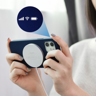 Choetech indukční nabíječka 15W s USB C kabelem bílá (T518-F)