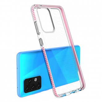 Spring Case Cover Gel Cover with Color Frame for Samsung Galaxy A52s 5G / A52 5G / A52 4G Black