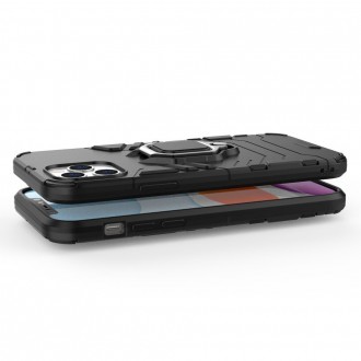 Ring Armor Case Kickstand Tough Rugged Cover for iPhone 12 Pro / iPhone 12 black