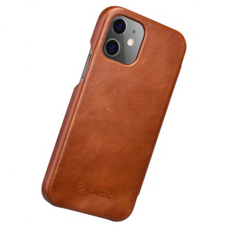 iCarer Curved Edge Vintage Folio leather case iPhone 12 Pro Max brown (RIX1202 brown)