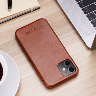iCarer Curved Edge Vintage Folio leather case iPhone 12 Pro Max brown (RIX1202 brown)