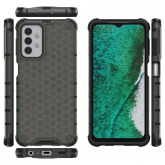 Honeycomb Case armor cover with TPU Bumper for Samsung Galaxy A32 5G black