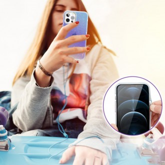 Kingxbar Ombre Case Back Cover for iPhone 12 Pro / iPhone 12 Blue-violet
